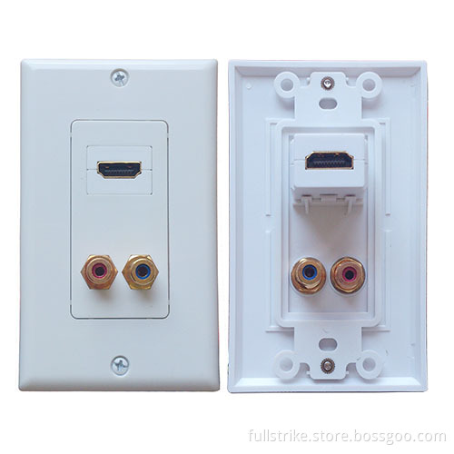 HDMI+2RCA Wall Plate
